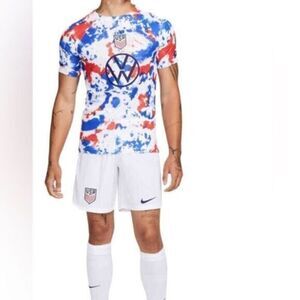 NWT NIKE Youth Unisex White USA Soccer Athletic Shorts - Size XL